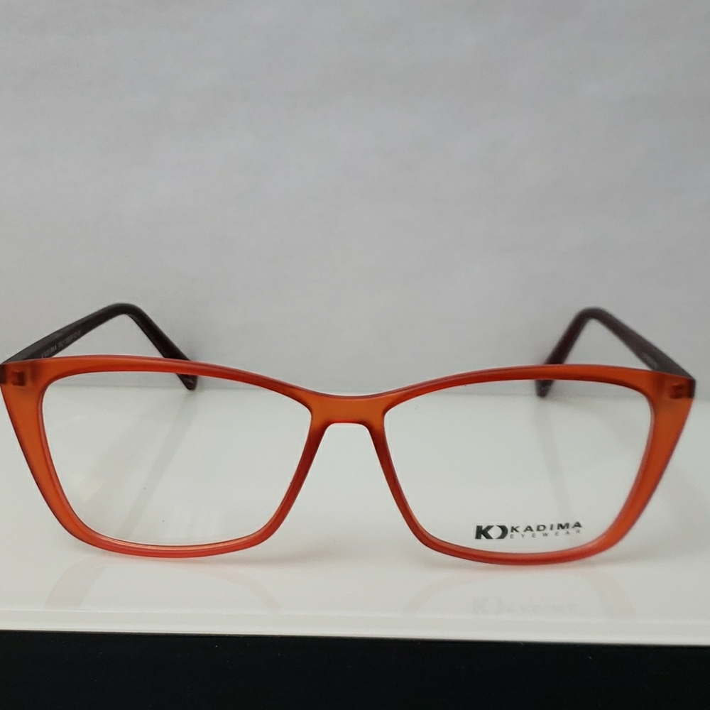 Women's Orange Rectangular Fashion Glasses